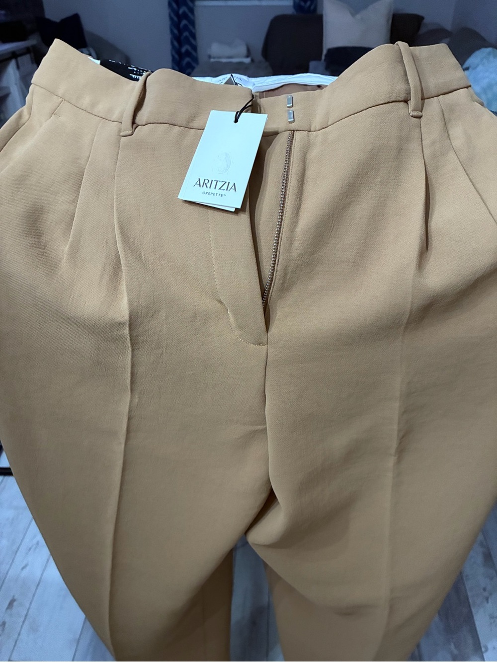 Aritzia Women’s Tan Pleated Dress Pants